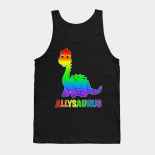 Diplodocus Dinosaur Is An LGBTQ Allysaurus - Gay Pride Ally Tank Top